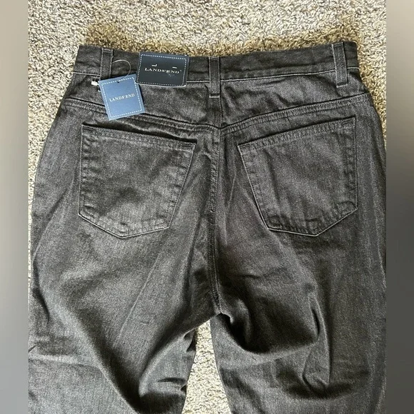 5/$25 Land’s End NWT women’s black wash wide leg denim size 8P - Picture 5 of 9